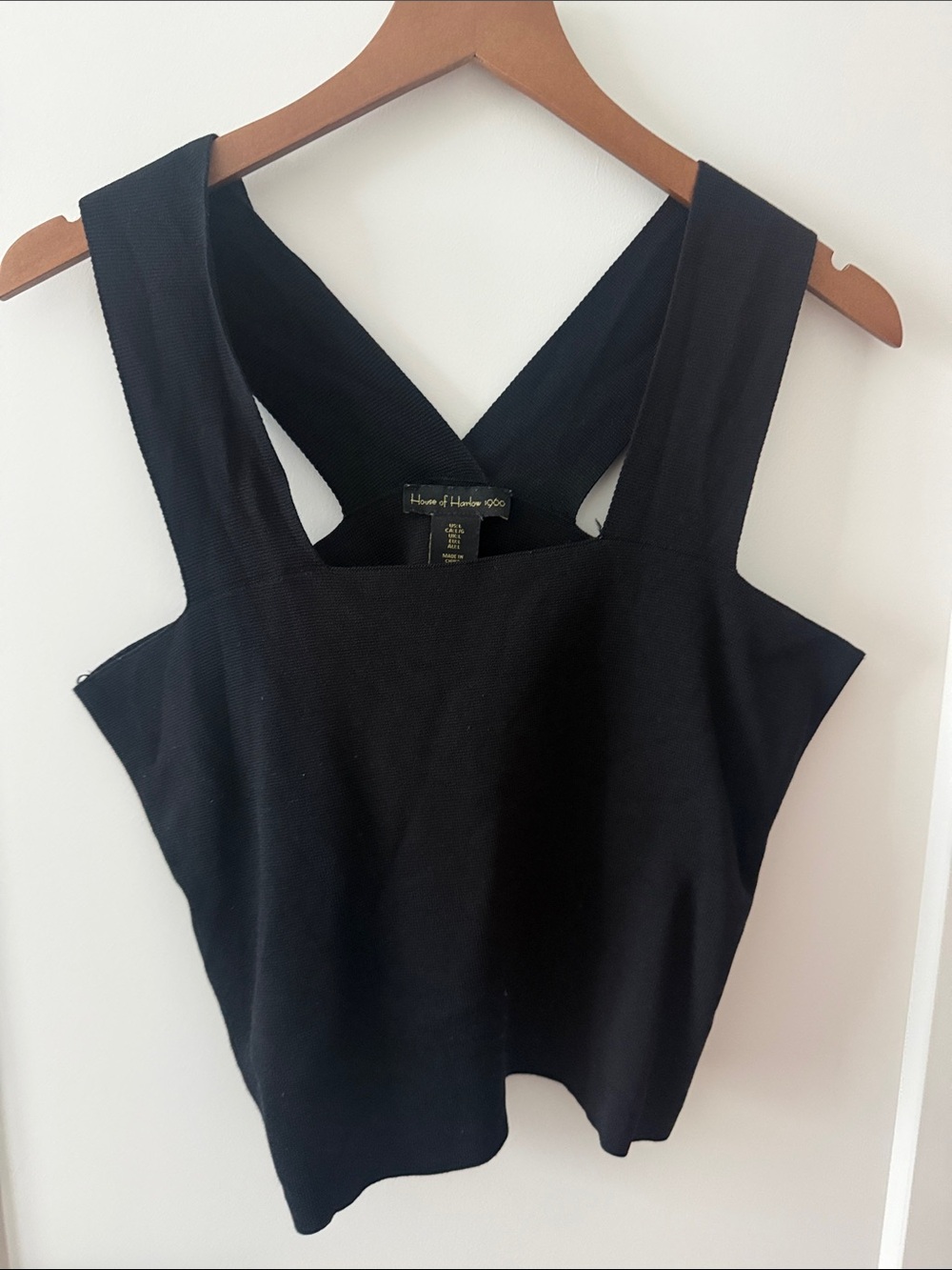 House of Harlow 1960 Black Cross-Strap Tank
